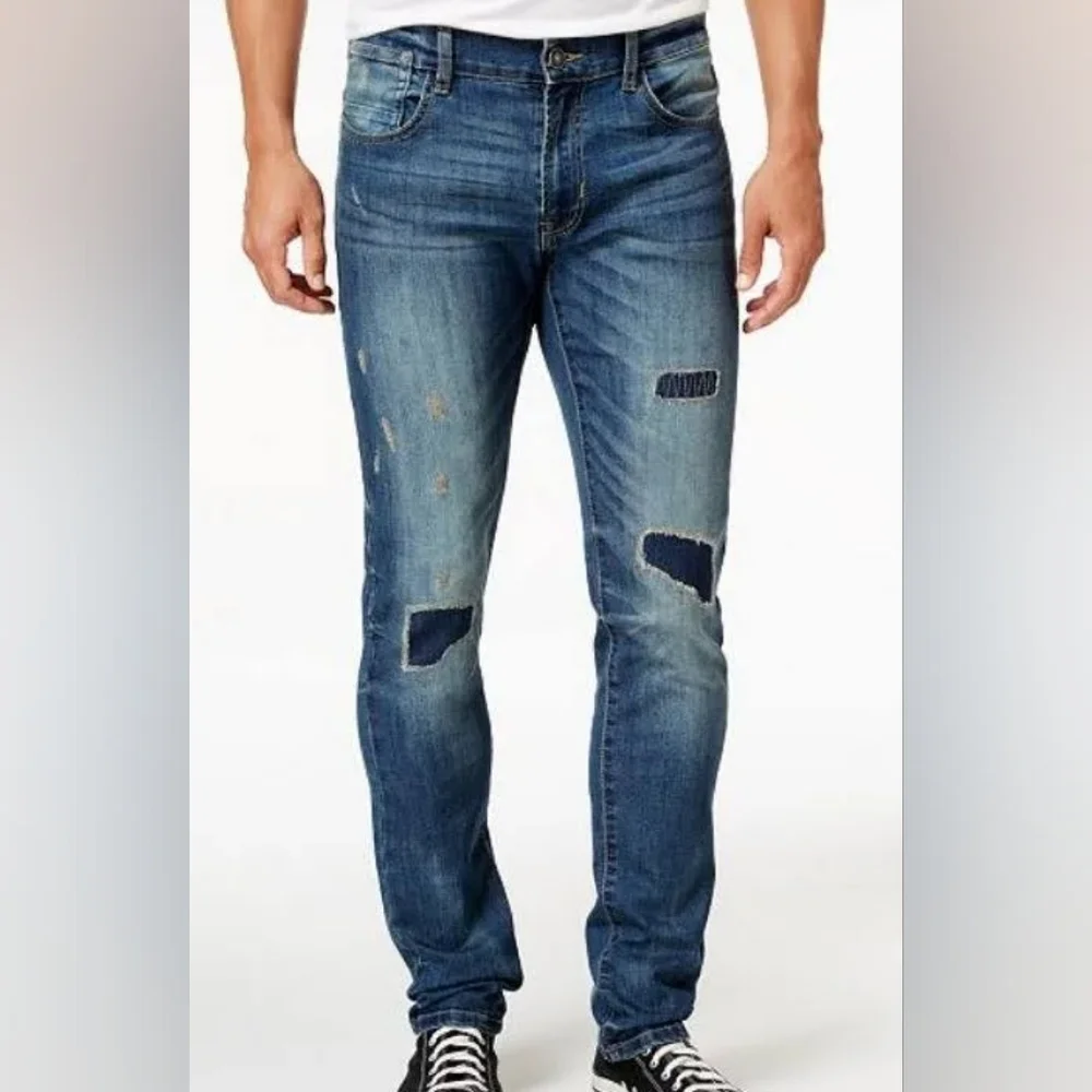 Ring Of Fire Mens Elan Slim Fit Medium Wash Jeans Size W38 X L30